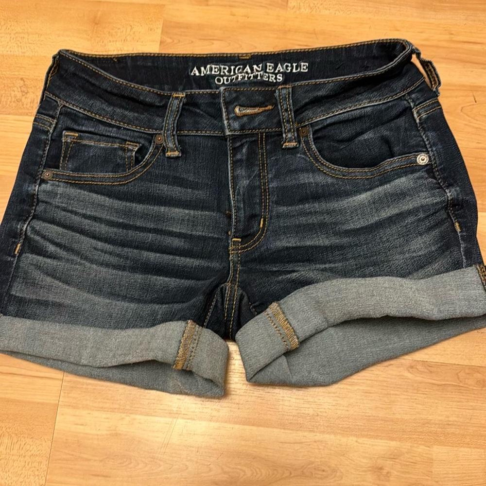 American Eagle outfitters midi cuff denim shorts